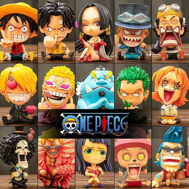 

Аниме One Piece Q Version Luffy Ace Sabo Zoro экшн-фигурка мультяшная модель выражения ПВХ домашний Автомобиль декоративные игрушки Детский подарок