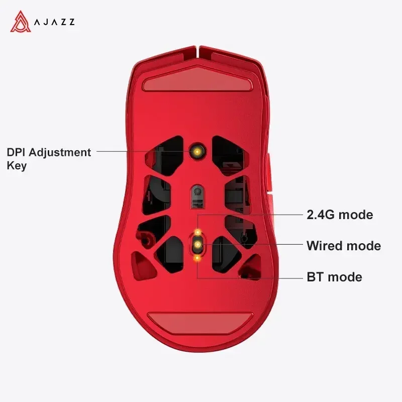 AJAZZ M259 Мышь из магниевого алюминиевого сплава Bluetooth Беспроводная тройная легкая