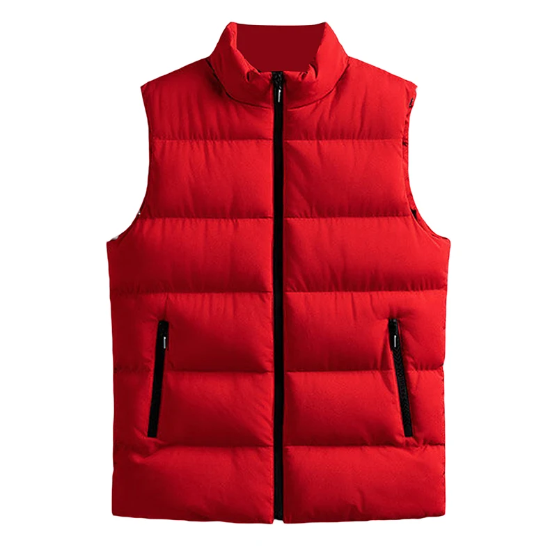 

ZZLBUF Men s Padded Gilet Puffer Vest Solid Color Stand Collar Quilted Waistcoat Fall Winter Casual Outdoor Sleeveless Padded