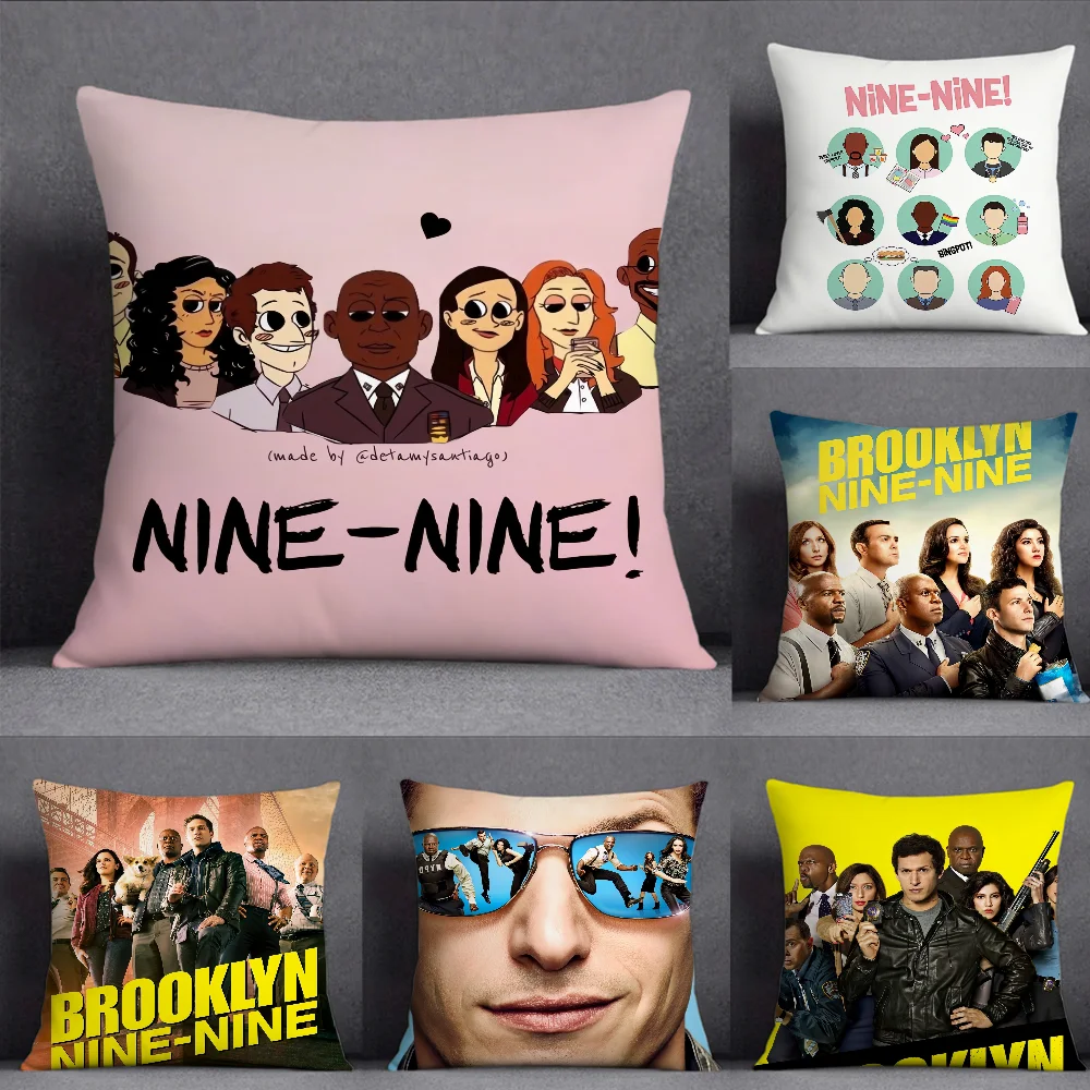 Фото TV B-Brooklyn N-Nine-Nine наволочка квадратный двусторонний принт короткий плюшевый чехол для диванной подушки для спальни прикроватная подушка №1
