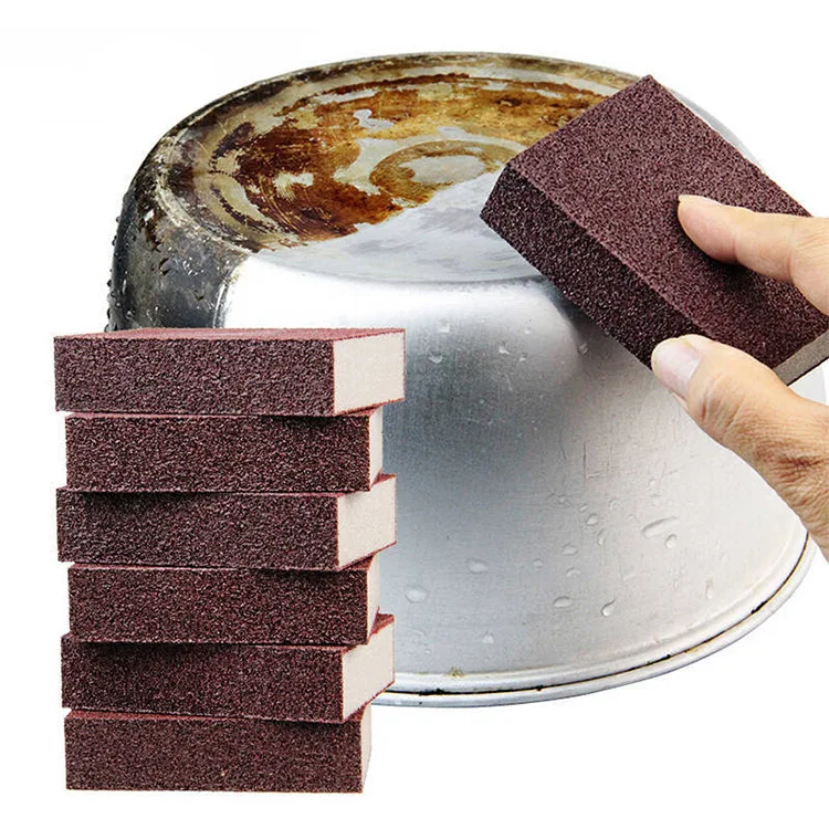 

6Pcs Magic Sponge Eraser Carborundum Removing Rust Cleaning Brush Descaling Clean Rub for Cooktop Pot Kitchen Sponge