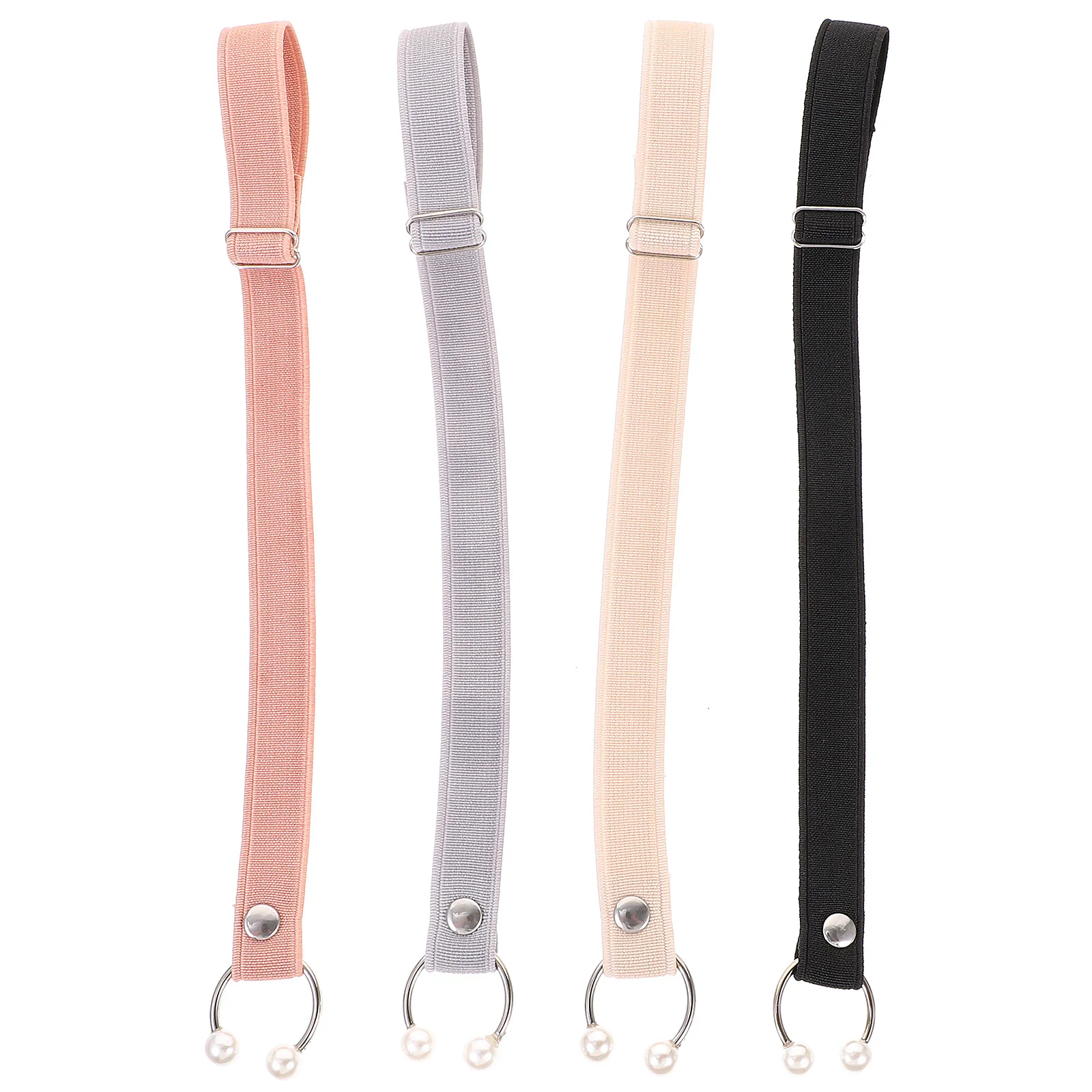 

4 Pcs Buckle High Heels Anti Drop Miss Womens Lace White Shoe Laces Pearl Anti-loose Shoelaces