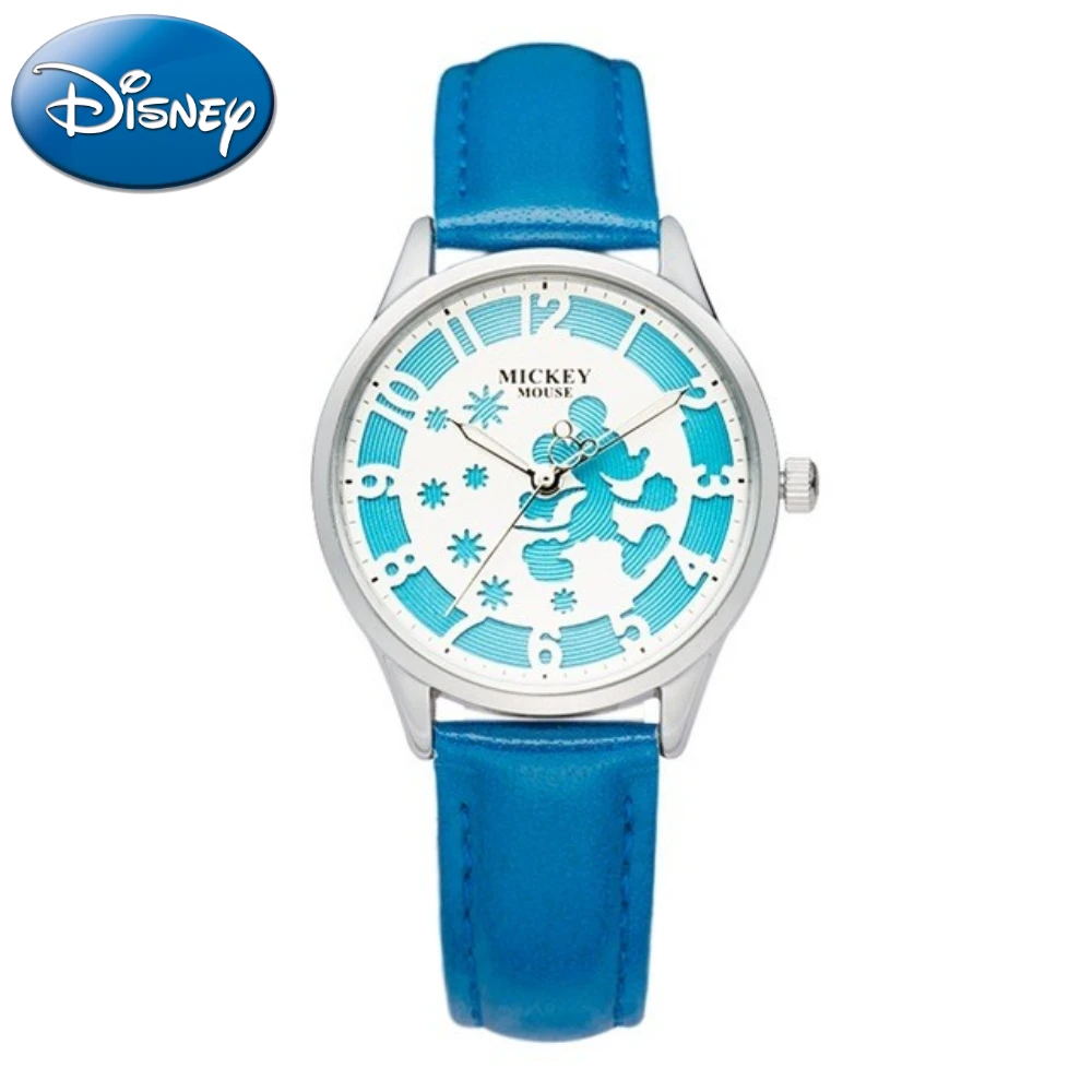 Disney Gift Mickey Girl Print Designer Quartz Watch Japan Qurtz Movt High Quality 30M Waterproof Clock Relogio Feminino