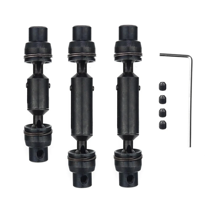 

3Pcs Metal Drive Shaft CVD For WPL B16 B36 Q60 Q63 Q64 MN77 FY004 6WD 1/16 RC Car Upgrade Parts