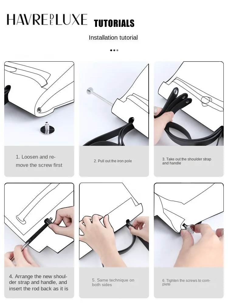 Herbag Modified Shoulder Bag Inner Tank With Extended Shoulder Strap 4/2000  Shorten Bag Straps Transform Travel Accessories