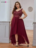 plus size elegant evening dresses long a line v neck sleeveless floor length gown 2022 ever pretty of sequined prom women dress