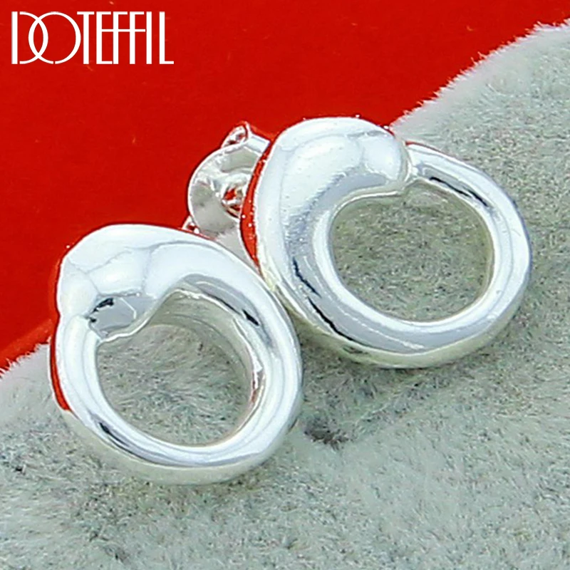 

DOTEFFIL 925 Sterling Silver Water Drops Stud Earring For Women Fashion Charm Wedding Engagement Party Jewelry