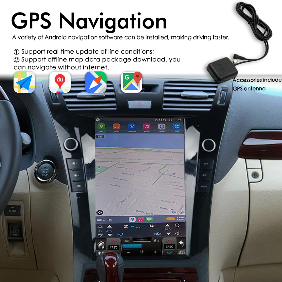 Автомобильный стерео видеоплеер 12 1 дюйма для LEXUS LS460 2004-2009 Android Тесла стиль