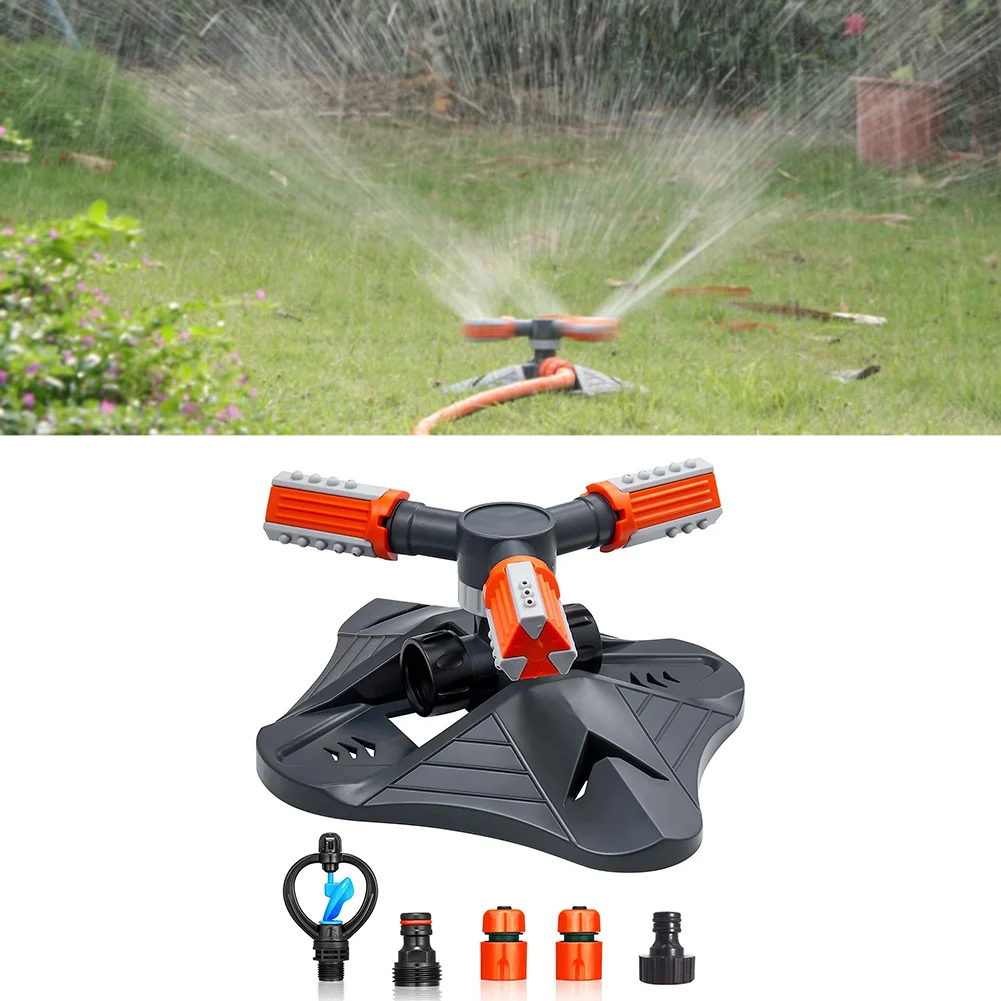 

360° Rotating Garden Sprinkler 9.8*8.3*3.9inch Automatic ABS Grass Lawn Watering Irrigation Tool For Garden Watering