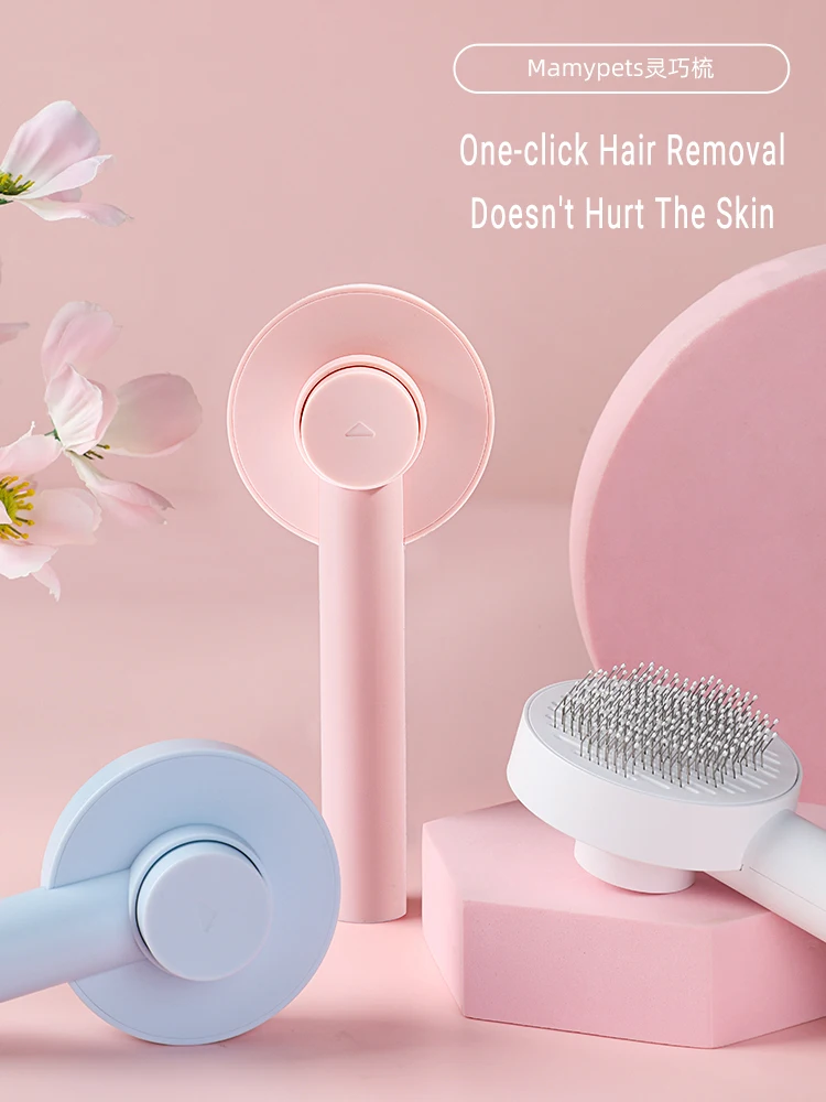 

MAMY PETS Self Cleaning Pet Brush Needle Comb Dog Hair Remover Remove Floating Hair Clean Brush Cat Hair Masage Pet Supplies