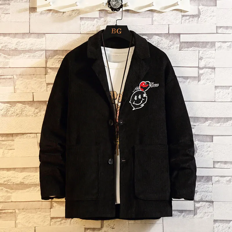 

Streetwear Solid color Corduroy fabric Man Jacket Male Pockets Men's Winter Jacket Carhart Jackets for Men