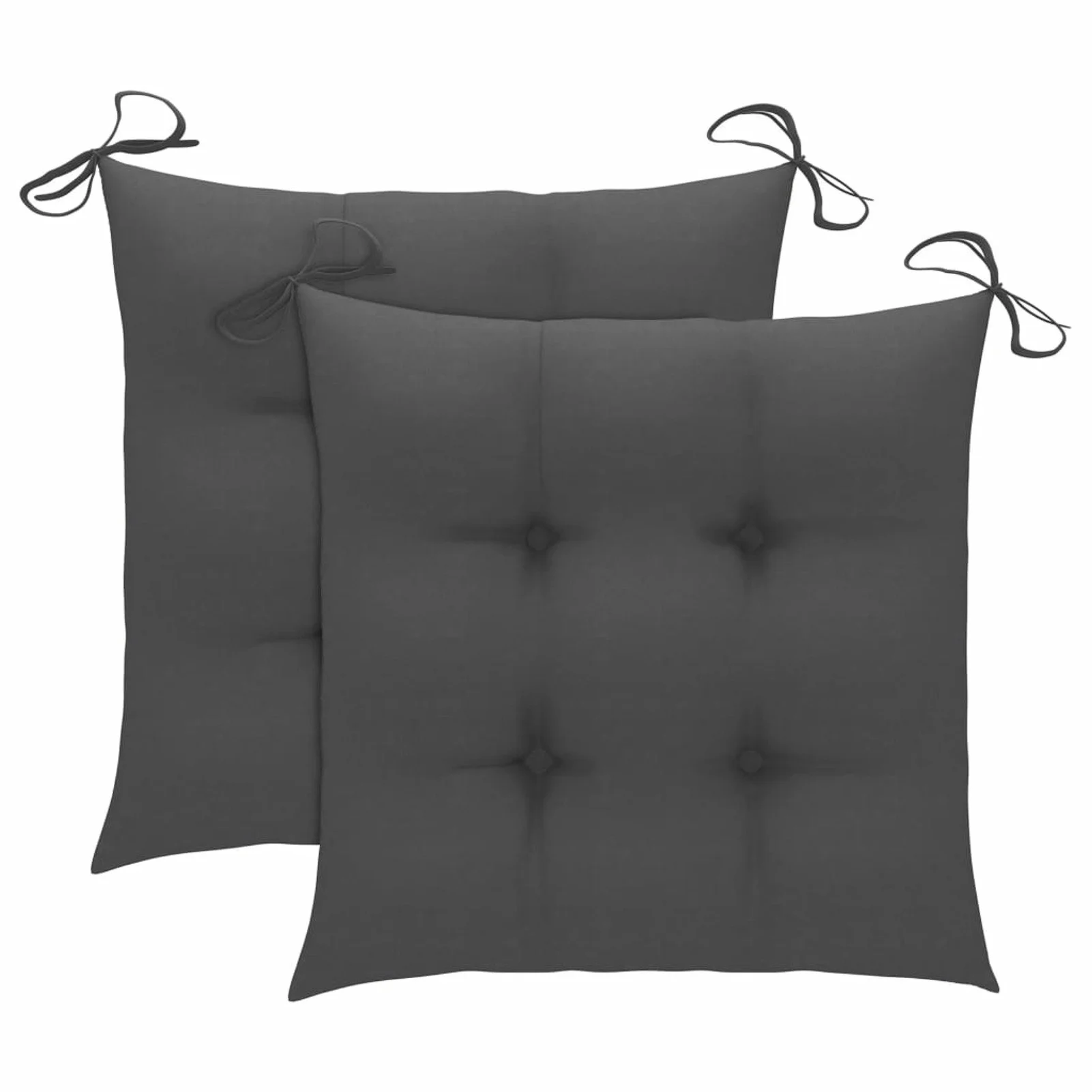 

Chair Cushions 2 pcs Anthracite 15.7x15.7"x2.8" Fabric"