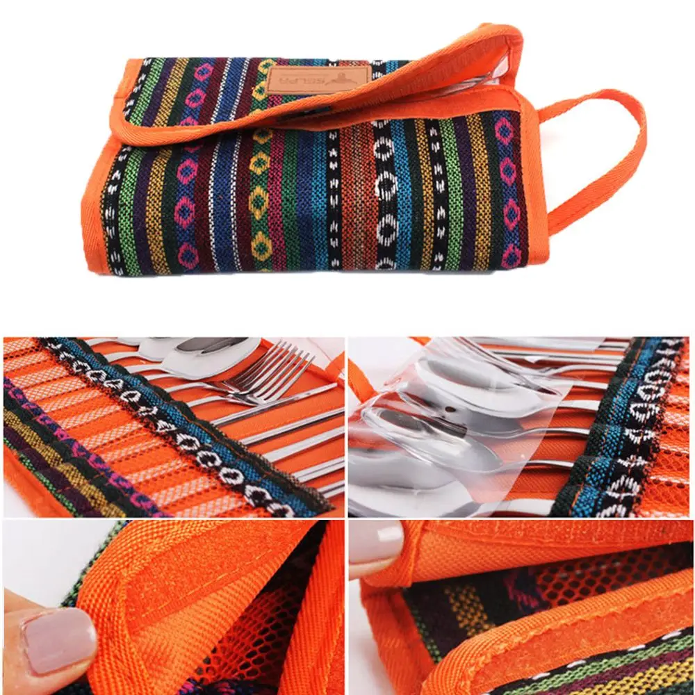 

High Quality Outdoor Portable Camping Tableware Pouch Utensil Organizer Cookware Organizer Cutlery Storage Bag