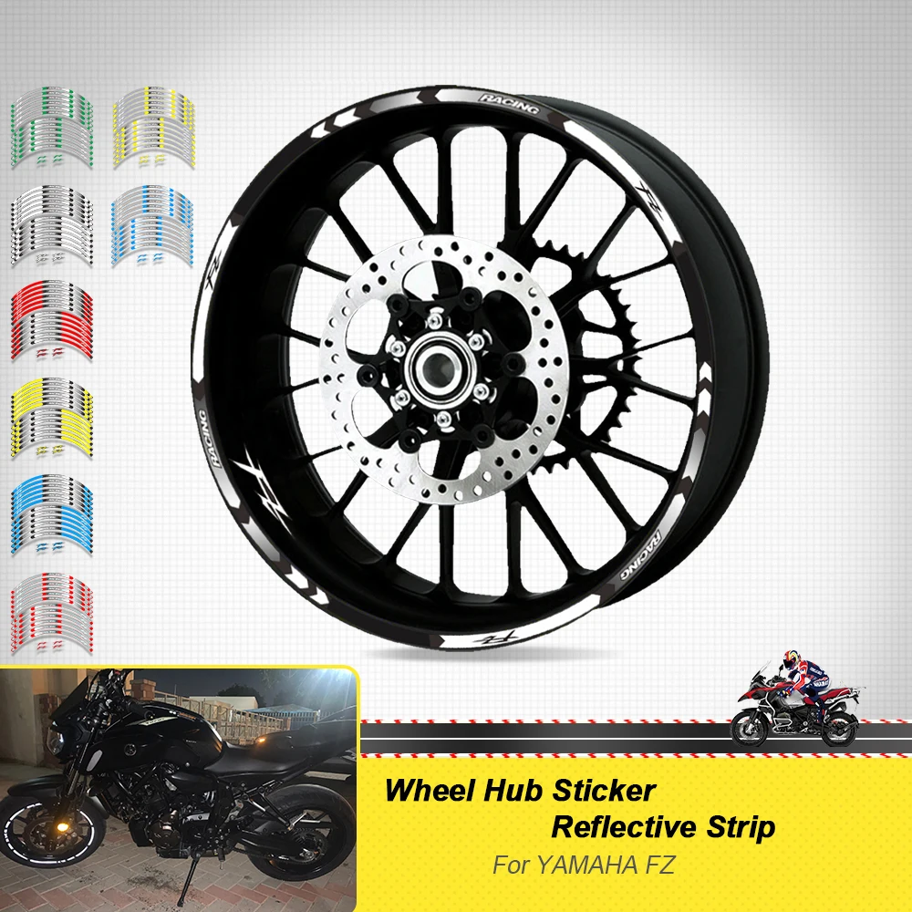 

Motorcycle Accessories Sticker Rim Tire Decals Wheel Reflective Stripe Set ForYAMAHA FAZER FZ FZ1 FZ6 FZ07 FZ8 FZ09 FZ10 FZS1000