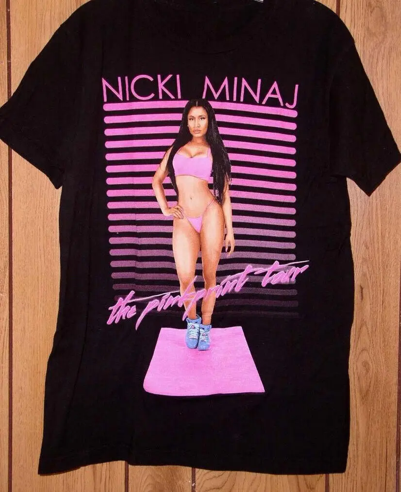 Классическая черная рубашка унисекс с длинным или коротким рукавом VTG NICKI MINAJ THE