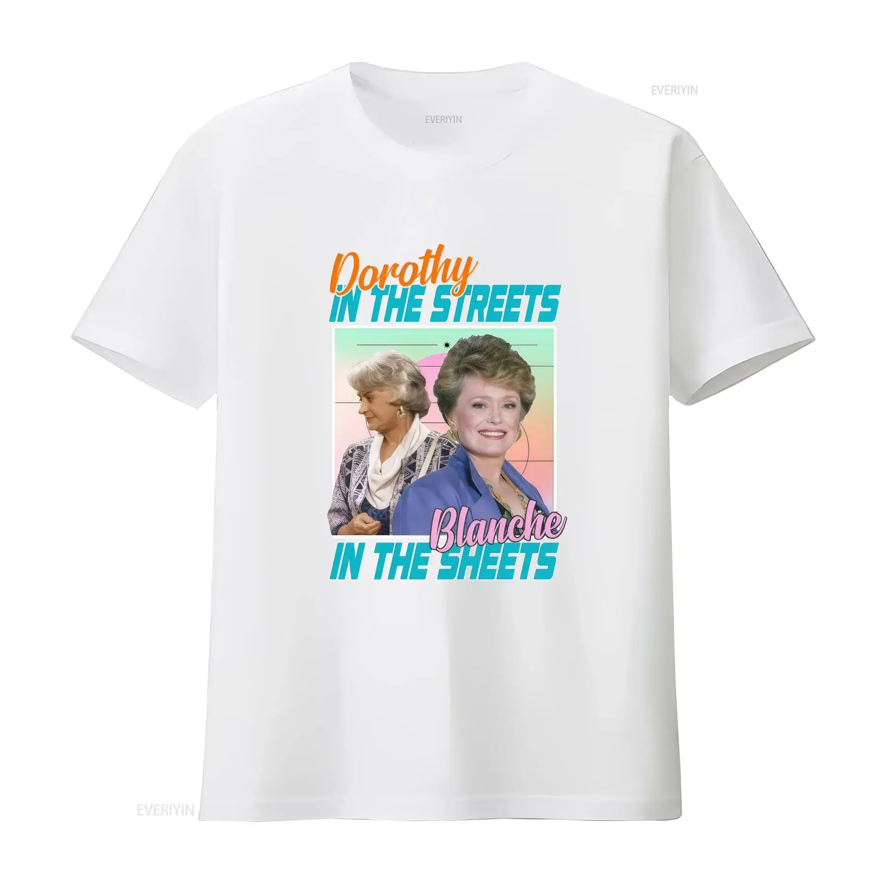 Фото Футболка Dorothy in The Streets Blanche Sheets Devereaux Zbornak Golden Girls с длинными или короткими рукавами, винтажная, повседневная, мягкая, с эффектом потертости №4