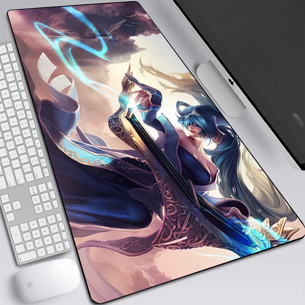 League of Legends Sona Large Gaming Mouse Pad Computer Laptop Mousepad Keyboard Desk Mat PC Gamer Office Mausepad