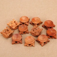 1pcs solid wood ebony round base ball wood bracket walnut egg carving base crystal ball wood bracket mahogany base