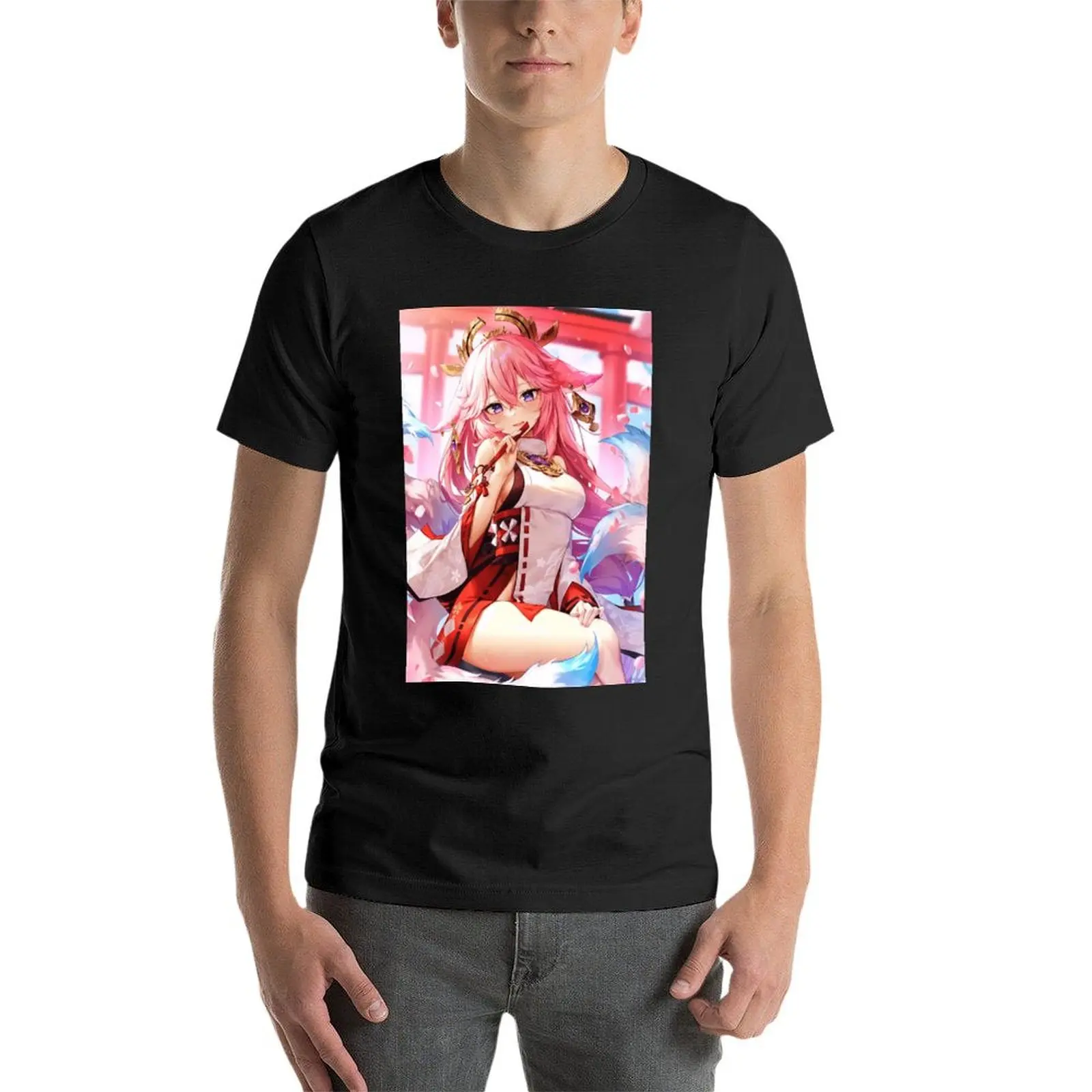 4K Yae Miko фотографический принт для продажи свежие футболки механизм премиум Юмор