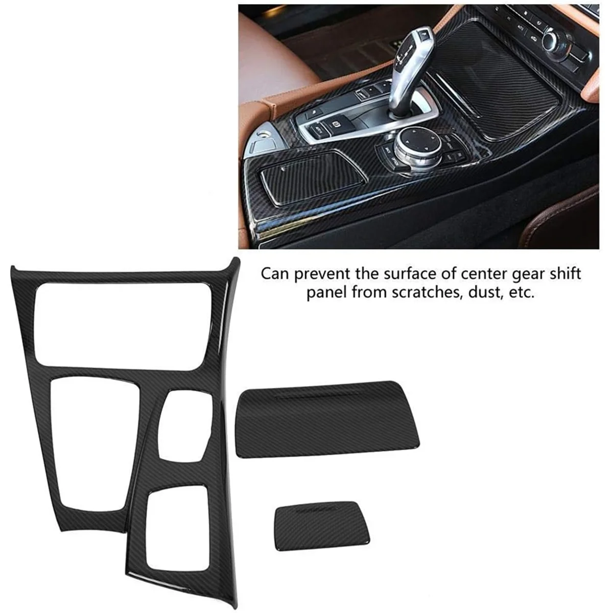 Центральная консоль для BMW 5 Series F10 2011-2017 LHD аксессуары интерьерные (ABS углеродное