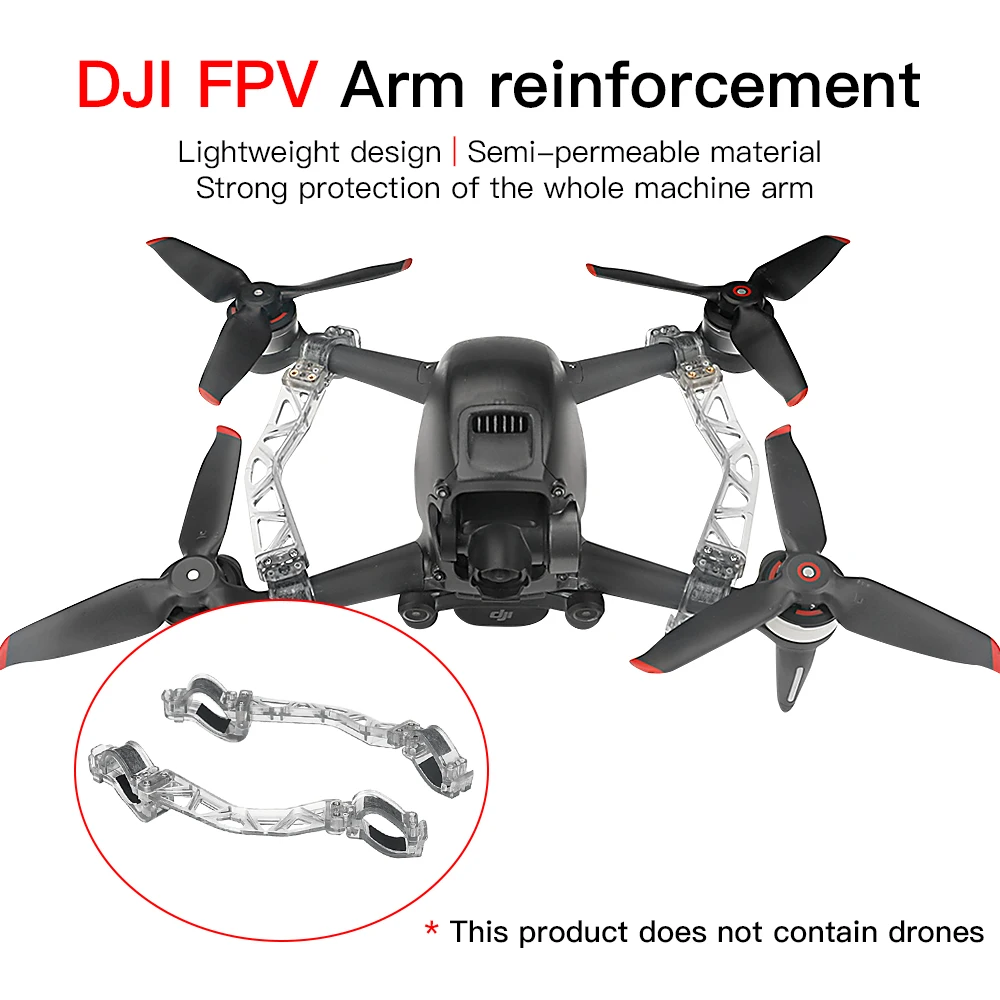 

16g Arm Bracers Component Accessories Set For DJI FPV Drone Arm Strengthening Protective Tape Arm Bracers Screwdriver