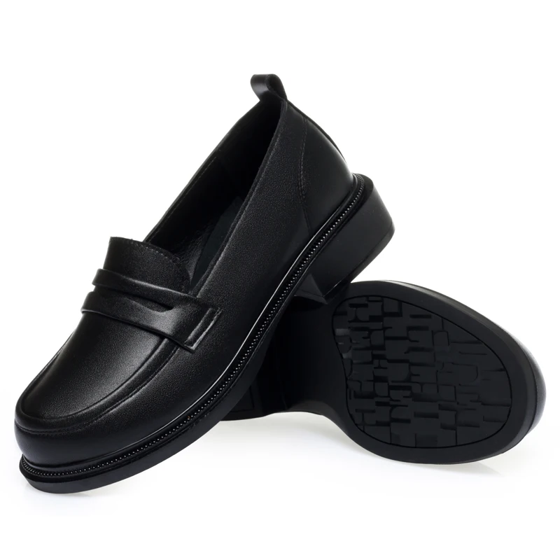AIYUQI Loafer Shoes Woman 2023 New Genuine Leather Spring Shoes Woman Slip-on One Foot Big Size 41 42 43 Non-slip Shoes Ladies