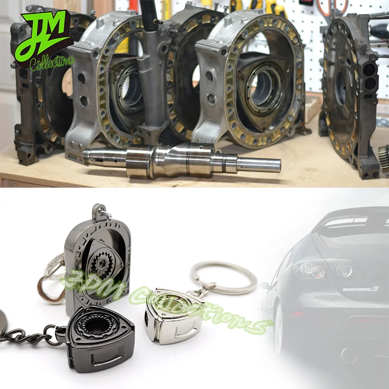 

Car Engine Shaped Keyring Rotor Key Chain Creative Gifts Metal Key Ring For Mazda 3 6 CX 5 Atenza Axela Car Keychain Accessories