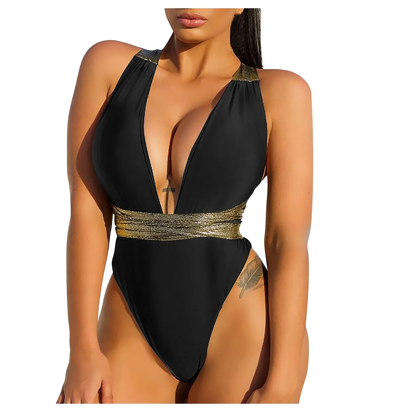 

Swimwear Swimsuit Lace-Up Bikini Women's Swimsuit Swimwear Printed Swimwear