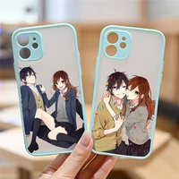miyamura izumi horimiya couple phone case matte transparent for iphone 7 8 11 12 13 plus mini x xs xr pro max cover