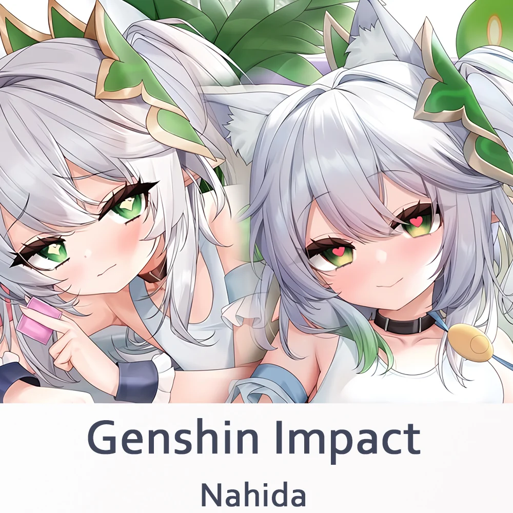 

Genshin Impact Nahida Dakimakura Waifu Pillowcase 2-Side Print Pillow Case Hugging Body Cushion Cover Otaku Gift
