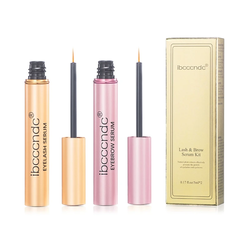

2pcs Eyelashes Growth Eyebrow Essence Eye Lash Enhancer Longer Thicker Curling Eyelash Serum Grow Care for Women Drop Shipping