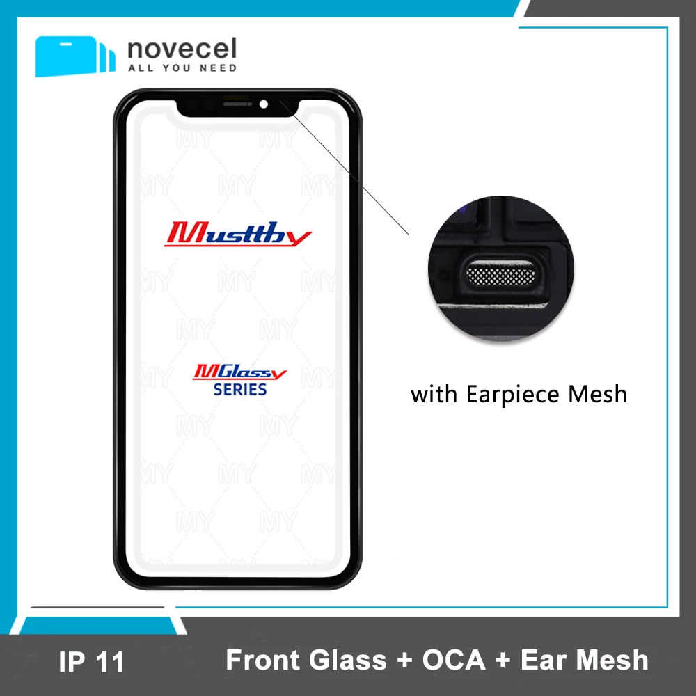 

Musttby оптовая продажа высококачественное стекло 3 в 1 с рамкой Earmesh и OCA пленка для iPhone 11 Ремонт экрана