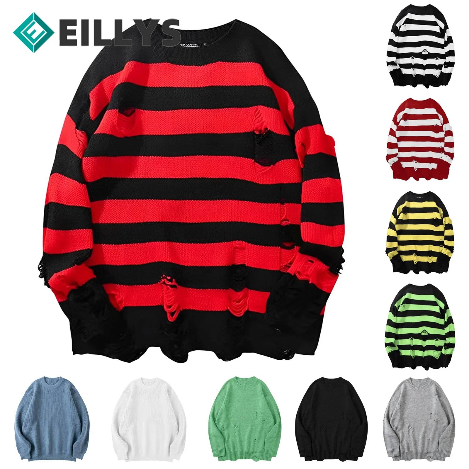 

5 colors Women red Purple Striped Tops loose Pullovers shirt ladies Harajuku stripe shirts female Long Sleeve Korean pullover