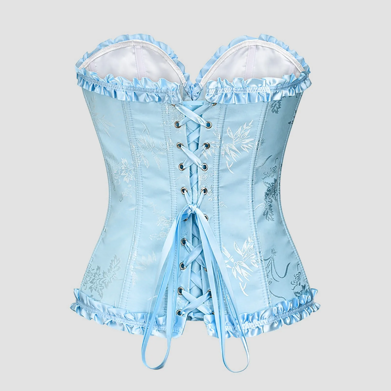 Женский кружевной корсет с бантом топ сексуальный торсионный на талии