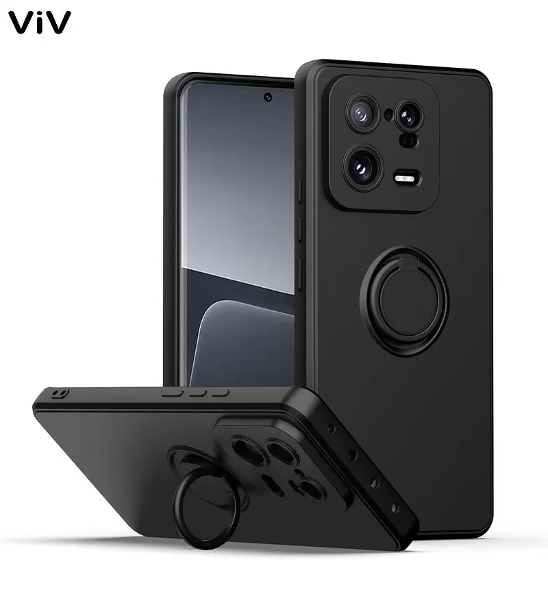 

For Xiaomi 13 Pro Case Silicone Magnetic Car Holder Ring Phone Case For Xiaomi Mi13 Mi 13 13Pro Xiaomi13 Shockproof Back Cover