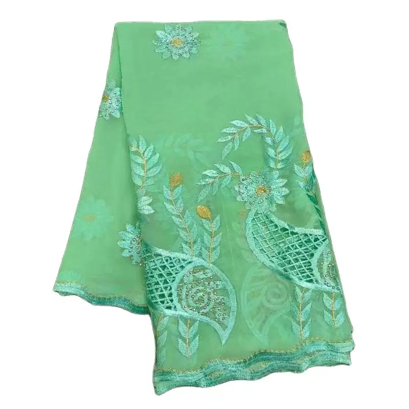 2023 Latest chiffon african Comfortable Hijab Scarf For Muslim Women African Dubai Islam Headscarf Long200*100 Embroidery Shawl