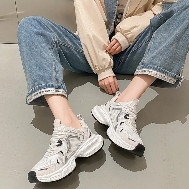 

Women's Shoes 2023 New Fashion Thick Sole Sneakers Women Mesh Breathable Lightweight Casual Shoes for Women Zapatillas Mujer