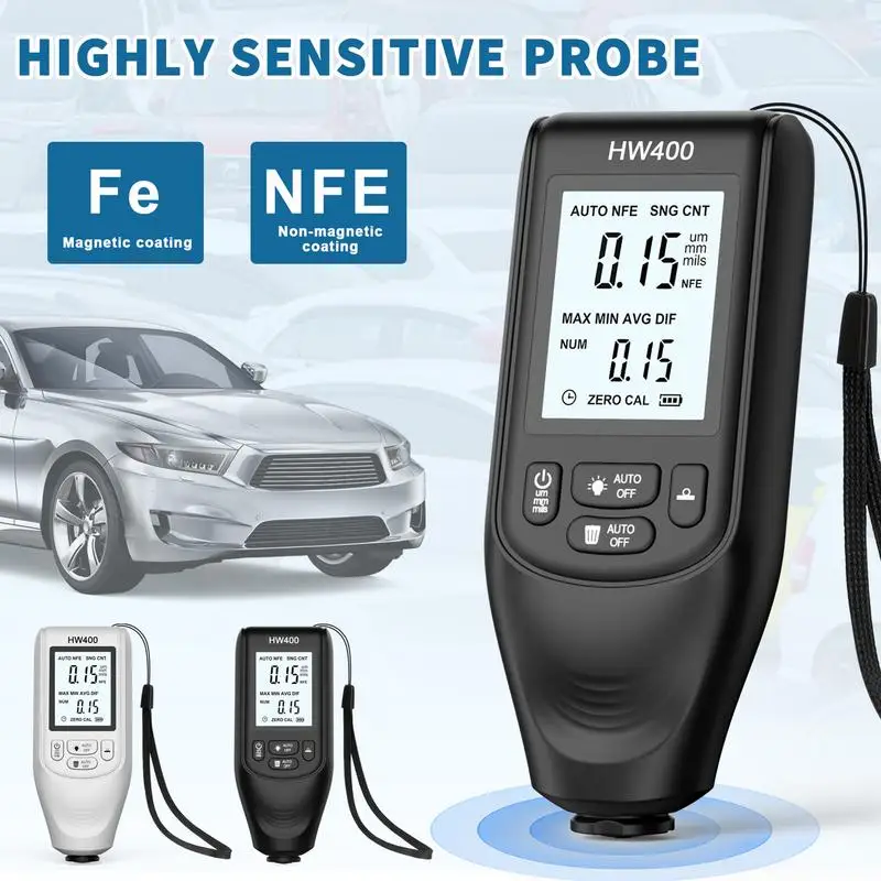 Измеритель толщины краски автомобильный измеритель с ЖК-дисплеем и высокоточным
