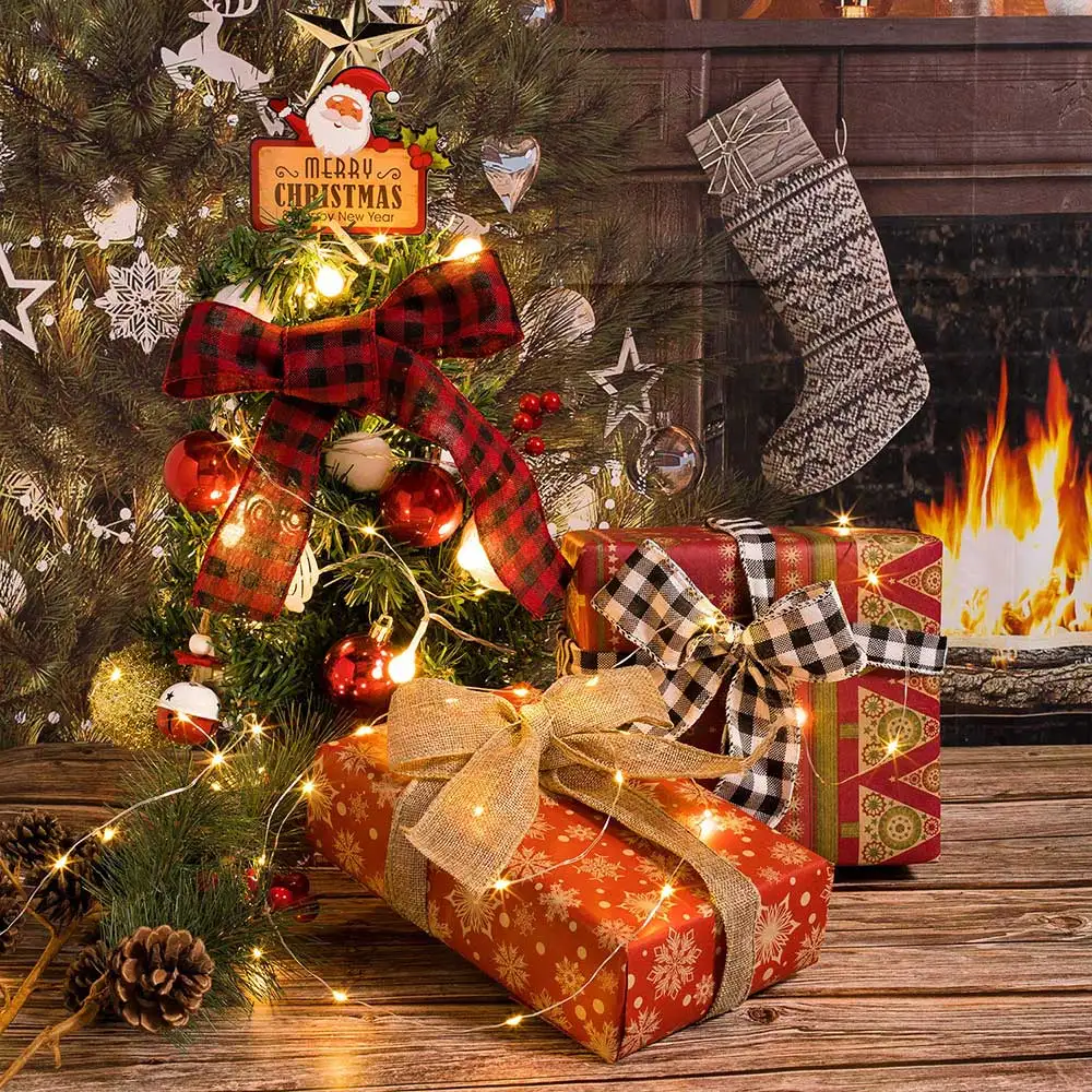 лента атласная 6 м/рулон клетчатая ленты из мешковины для поделок винтажная