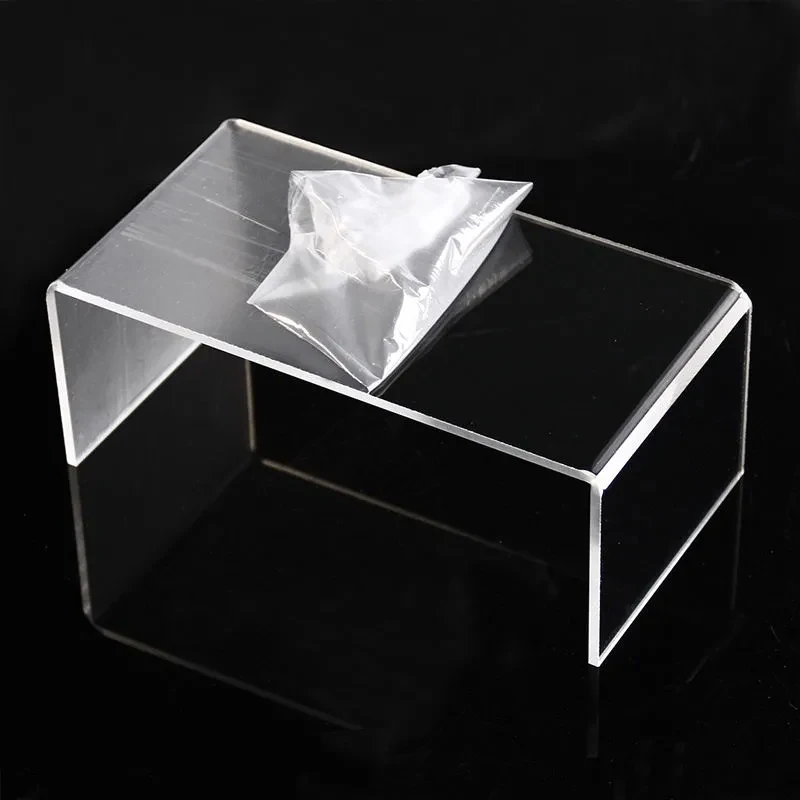 Acrylic Display Risers Clear Display Stand for Collection Funko Figures,Candy,Jewelry,Cupcakes,Bags,Wallet Retail Shoe Showcase images - 6