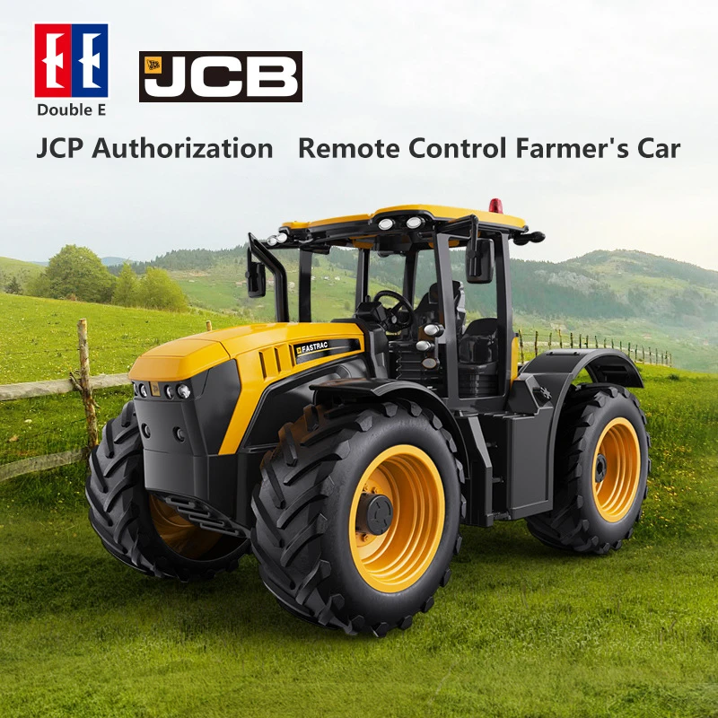 Farmer-coche doble de Control remoto para niño, camión, remolque, Tractor de cosecha, 2,4G, vehículo eléctrico de ingeniería, modelo de juguete