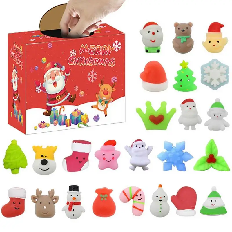 

Рождественские шарики для снятия стресса, рождественские шарики для снятия стресса, Санта-Клаус, снеговик, лось, смешанные игрушки, восхитительные рождественские шарики для сжимания