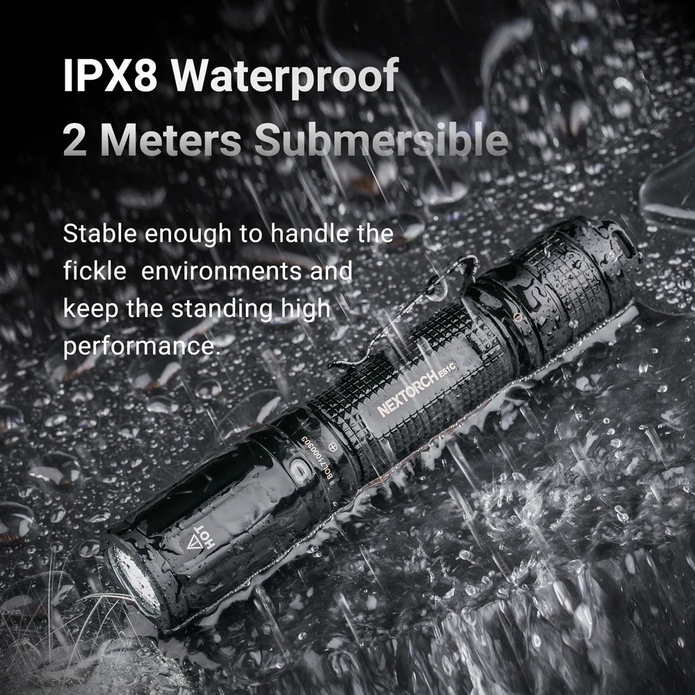 Фото Nextorch E51C Фонарик 1600 люмен Type-C Перезаряжаемый IPX8 Водонепроницаемый EDC Портативный №4