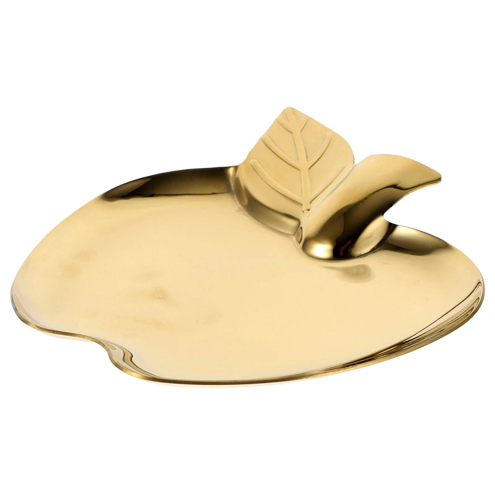 

Earring Plate Fruit Shaped Key Tray Lip Jewelry Gold Decor Metal Organizer Desk Storage Accessories Holder Dish