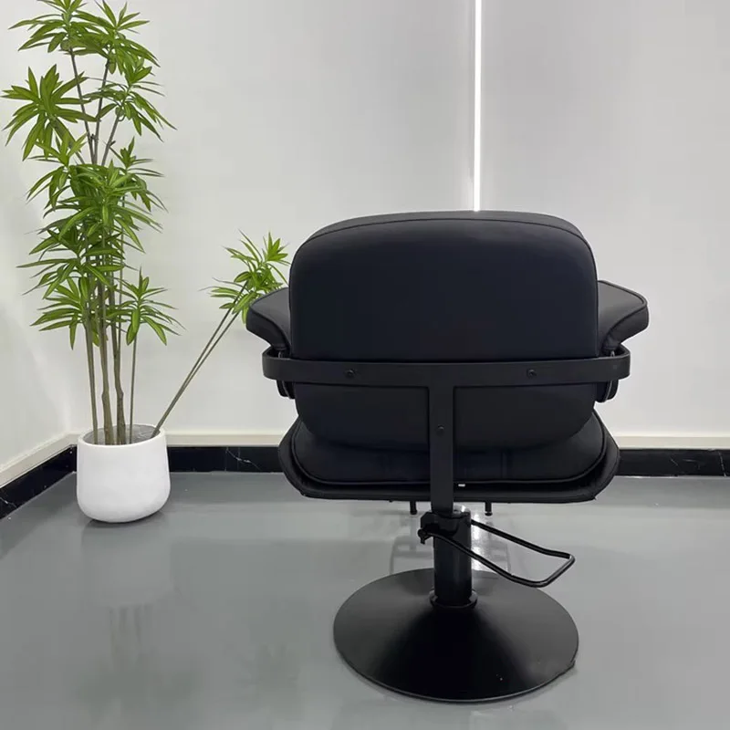 Удобное черное парикмахерское кресло модное простое регулируемое современная
