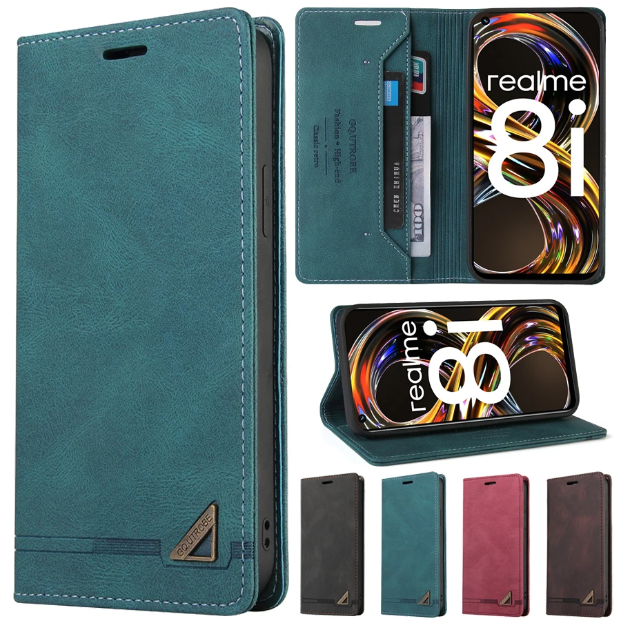 

Wallet Leather Case For Realme 9i 9 Pro+ 8i 8 Pro Narzo 50 Pro C25 C21 C11 GT Neo2T OPPO A96 A94 A76 A36 A16 Find X3 Reno 5 Lite