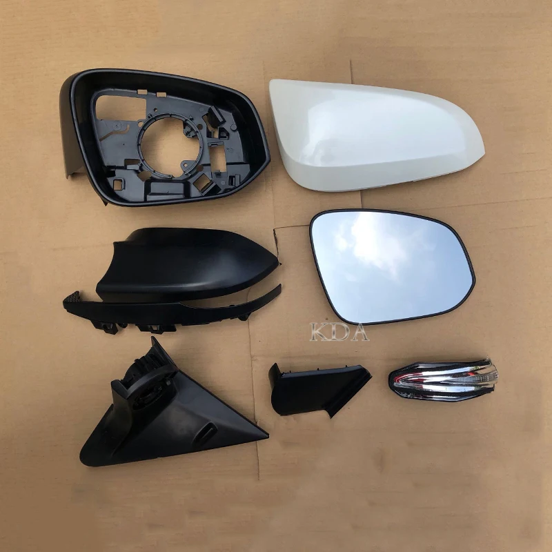 

Auto Left Right Rear Heated Mirror Glass Cover Frame Turn Signal Light for Toyota Highlander 2015-2018 KLUGER MK3 XU50 2015-2018