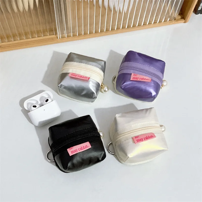 Новый модный трехмерный однотонный глянцевый Кошелек для монет Милая мини-сумка