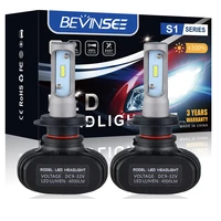 bevinsee led h11 h8 9005 hb3 9006 hb4 8000lm 50w 6500k 9012 9007 car led headlights white h9 fog light bulbs