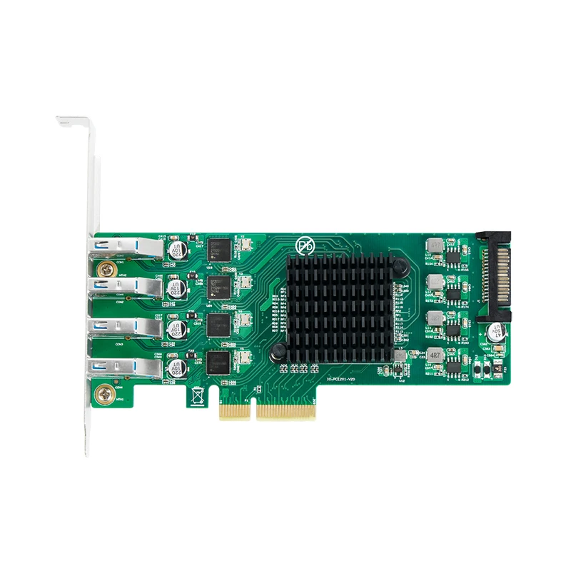Фото 4 порта USB 3,0 PCI Экспресс плата расширения PCIE USB 3 Hub плата PCI E PCI-E PCIE к USB 3,2 адаптер USB 3.0 5 Гбит/с удлинитель Adaters №5